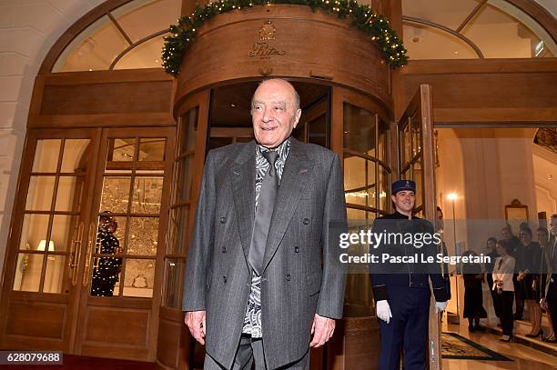 Mohamed Al-Fayed attends "Chanel Collection des Metiers d'Art 2016/17 : Paris Cosmopolite" Show on December 6, 2016 in Paris, France.