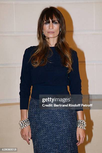 Caroline de Maigret attends the "Chanel Collection des Metiers d'Art 2016/17 : Paris Cosmopolite" : Photocall at Hotel Ritz on December 6, 2016 in...