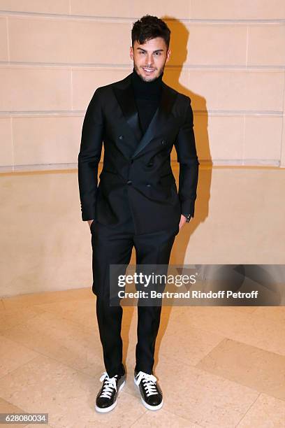 Baptiste Giabiconi attends the "Chanel Collection des Metiers d'Art 2016/17 : Paris Cosmopolite" : Photocall at Hotel Ritz on December 6, 2016 in...