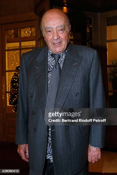 Mohamed Al-Fayed attends the "Chanel Collection des Metiers d'Art 2016/17 : Paris Cosmopolite" : Photocall at Hotel Ritz on December 6, 2016 in...