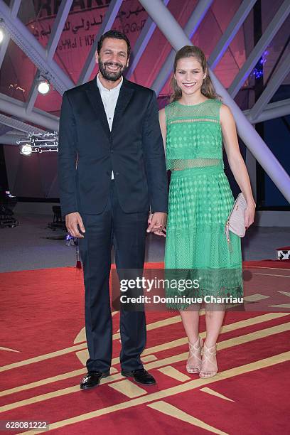 Mehdi Nebbou and Margaux Chatelier attends the 16th Marrakech International Film Festival : Day Five on December 6, 2016 in Marrakech, Morocco.