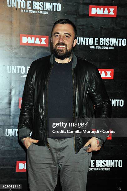 Gabriele Rubini-Chef Rubio attends 'Unto E Bisunto' premiere on December 6, 2016 in Rome, Italy.