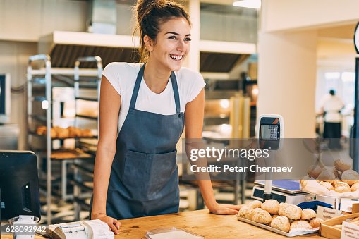 Check out counter in the bakery Check out counter in the bakery