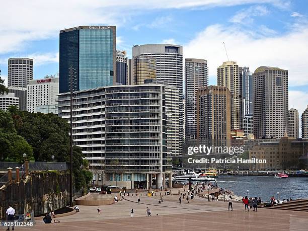 downtown sydney and circular quay - circular quay stock pictures, royalty-free photos & images