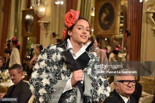 Model walks the runway during "Chanel Collection des Metiers d'Art 2016/17 : Paris Cosmopolite" show on December 6, 2016 in Paris, France.