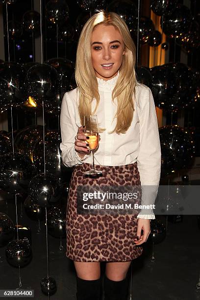 Nicola Hughes attends the launch of the 'Faberge Visionnaire DTZ', Faberge's new timepiece, at South Bank Tower on December 6, 2016 in London,...