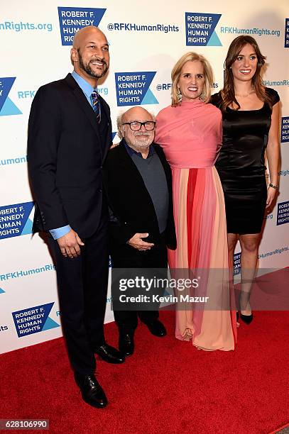 Keegan-Michael Key, Danny DeVito, Kerry Kennedy, and Mariah Kennedy Cuomo attend RFK Human Rights Ripple of Hope Awards Honoring VP Joe Biden,...