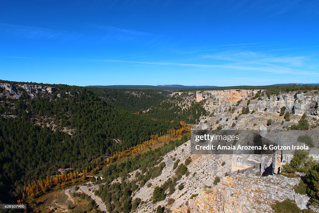 Rio Lobos canyon in Soria province, Spain