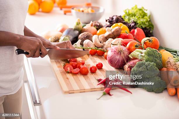 alimentación saludable concepto. - chopped food fotografías e imágenes de stock