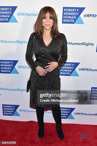 Rosie Perez attends RFK Human Rights Ripple of Hope Awards Honoring VP Joe Biden, Howard Schultz & Scott Minerd in New York City.