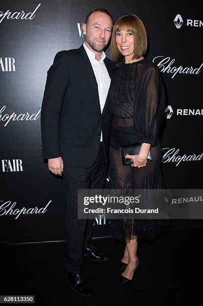 Jerome Pulis and Mathilde Favier attend the Vanity Fair Dinner With Chopard In Honor To The Most 50 Influential French Personalities In The World at...
