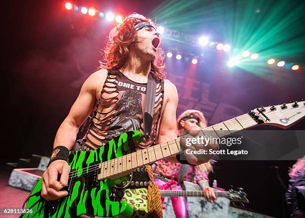 Satchel of Steel Panther performs at The Fillmore on December 3, 2016 in Detroit, Michigan.