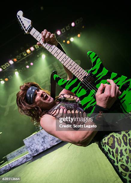 Satchel of Steel Panther performs at The Fillmore on December 3, 2016 in Detroit, Michigan.