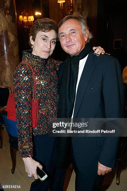 Natasha Fraser-Cavassoni and galerist Pierre Passebon attend the "Chanel Collection des Metiers d'Art 2016/17 : Paris Cosmopolite" : Show at Hotel...