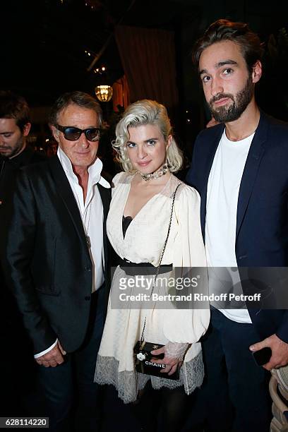 Cecile Cassel standing between Eric Pfrunder and his son Jasper attend the "Chanel Collection des Metiers d'Art 2016/17 : Paris Cosmopolite" : Show...