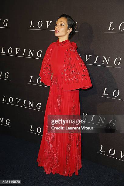 Actress Ruth Negga attends "Loving" Paris Premiere at Cinema UGC Normandie on December 6, 2016 in Paris, France.
