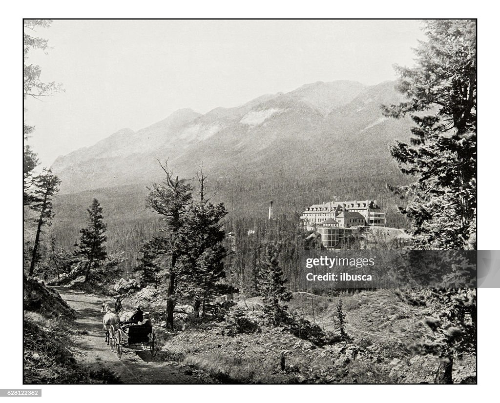 Antique photograph of Banff Hotel