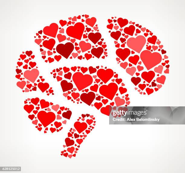 brain red hearts love pattern - wine variety stock illustrations