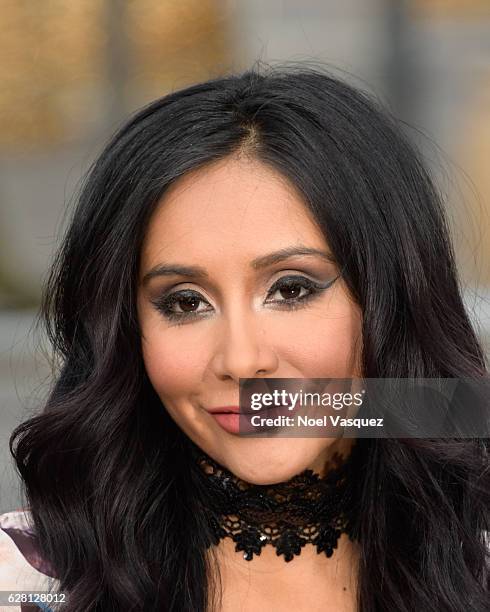Nicole Polizzi visits "Extra" at Universal Studios Hollywood on December 6, 2016 in Universal City, California.