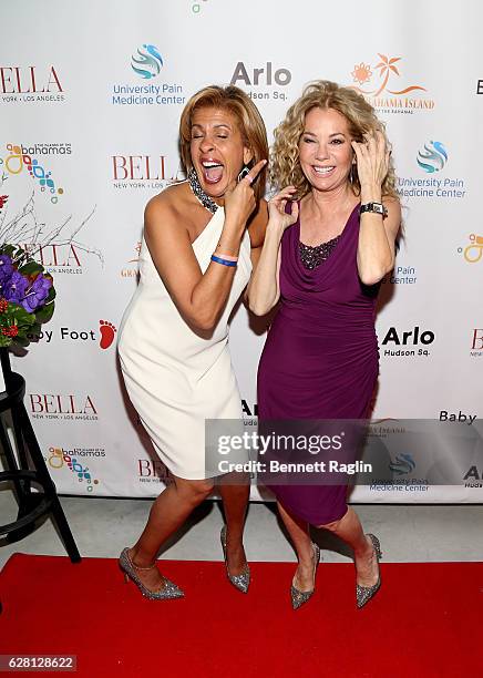 Personalities Hoda Kotb and Kathie Lee Gifford attends the BELLA New York Holiday Issue Cover Party & Holiday shopping event on December 6, 2016 in...