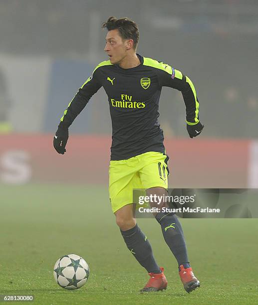 Mesut Ozil of Arsenal during the UEFA Champions League match between FC Basel and Arsenal at St. Jakob-Park on December 6, 2016 in Basel, Basel-Stadt.