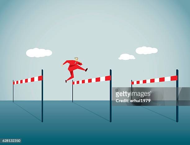 hurdling - hurdle stock illustrations
