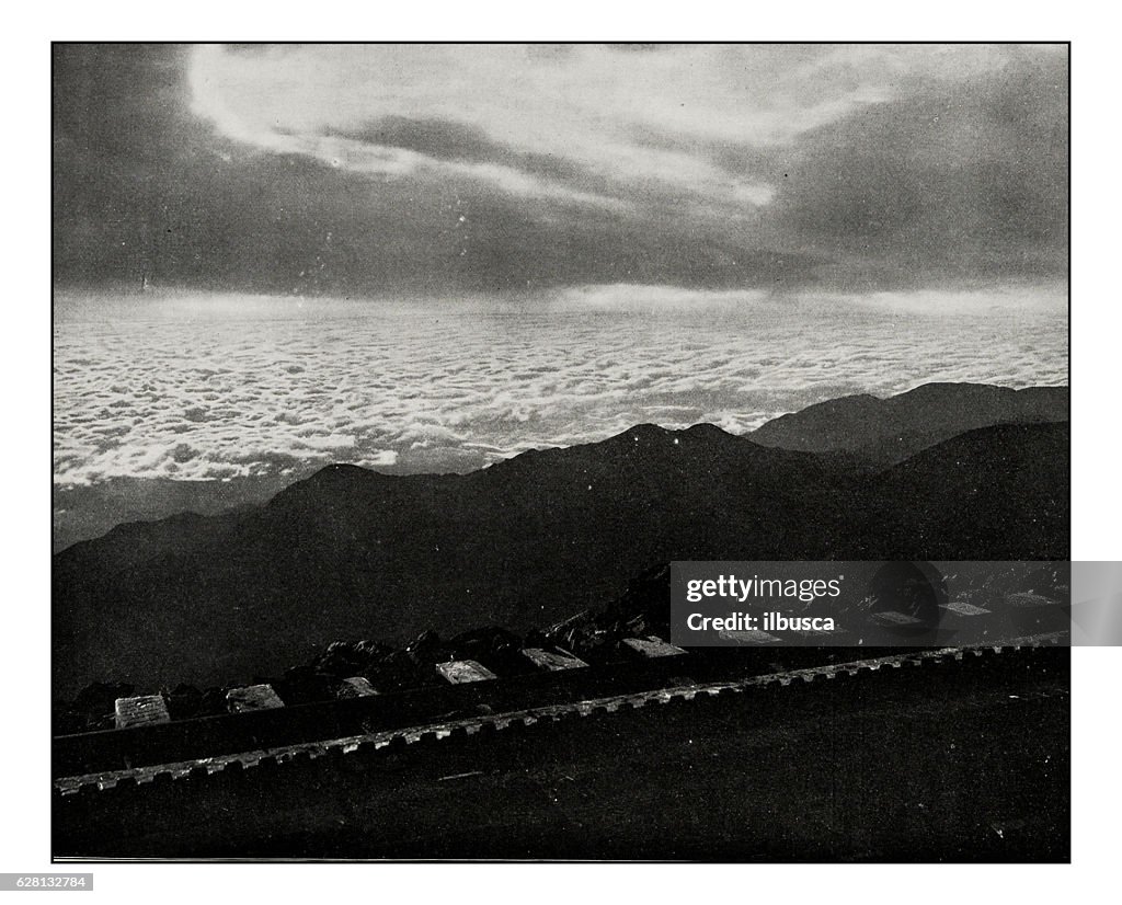 Antique photograph of Sunrise on Pike's Peak, Colorado
