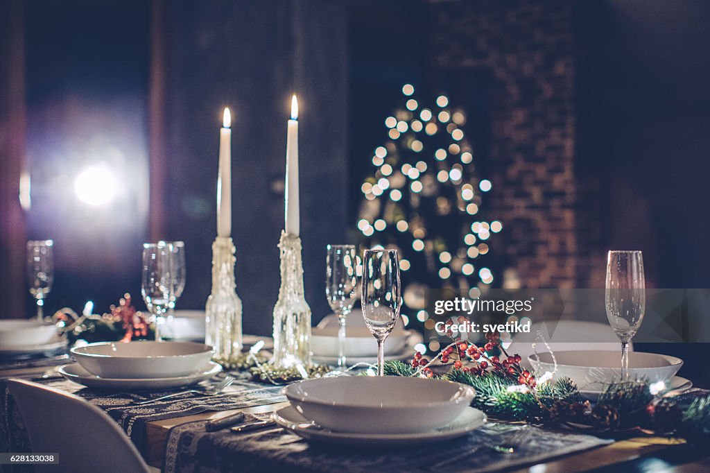 Romantica cena di Natale