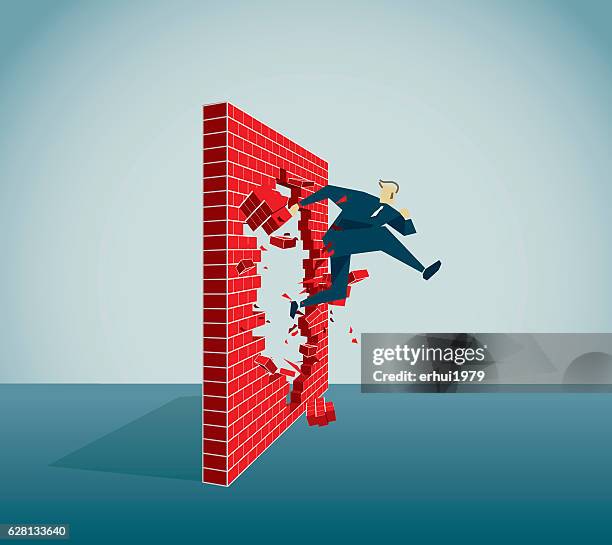 壁 壊す点のイラスト素材/クリップアート素材/マンガ素材/アイコン素材 - Getty Images