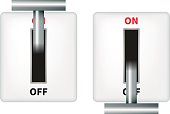 Vector illustration of an electric knife switch