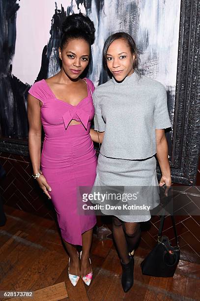 Krystal Joy Brown and Nikki M. James attend The Cinema Society & Ruffino Host A screening Of "All We Had"- After Party at Jimmy At The James Hotel on...