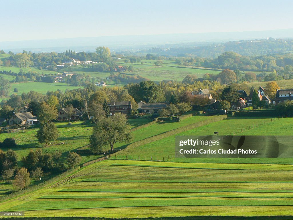 Beautiful green landscape in Limburg, Netherlands