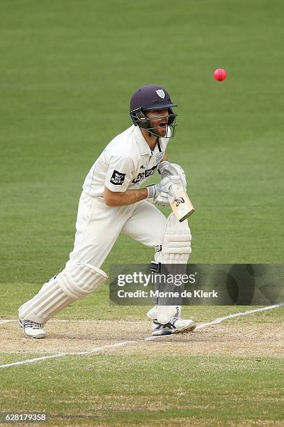 Ryan Carters of the NSW Blues bats during day three of the Sheffield Shield match between South Australia and New South Wales at Adelaide Oval on...