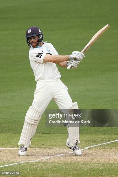 Ryan Carters of the NSW Blues bats during day three of the Sheffield Shield match between South Australia and New South Wales at Adelaide Oval on...