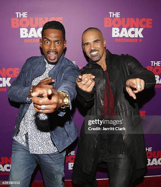 Bill Bellamy and Shemar Moore attend the Premiere Of Viva Pictures' "The Bounce Back" at TCL Chinese Theatre on December 6, 2016 in Hollywood,...