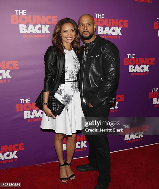 Rochelle Aytes and CJ Lindsey attend the Premiere Of Viva Pictures' "The Bounce Back" at TCL Chinese Theatre on December 6, 2016 in Hollywood,...