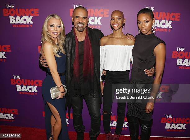 Lindsay McCormick, Shemar Moore, Nadja Alaya and her mother attend the Premiere Of Viva Pictures' "The Bounce Back" at TCL Chinese Theatre on...