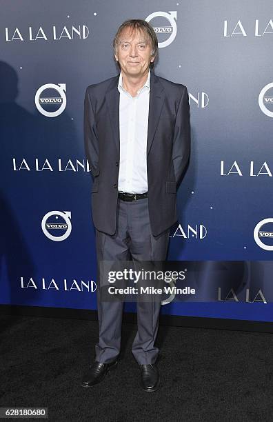 Sound mixer Andy Nelson attends the premiere of Lionsgate's "La La Land" at Mann Village Theatre on December 6, 2016 in Westwood, California.