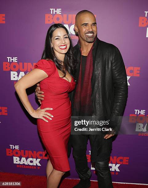 Marta Cross and Shemar Moore attend the Premiere Of Viva Pictures' "The Bounce Back" at TCL Chinese Theatre on December 6, 2016 in Hollywood,...