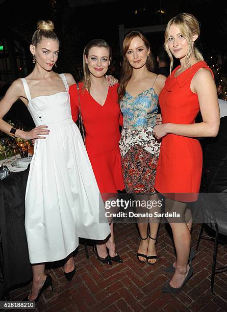 Actresses Jaime King, Gillian Jacobs, Ahna O'Reilly and Destry Allyn Spielberg attend Dior Lady Art Los Angeles Pop-up Boutique Opening Event on...