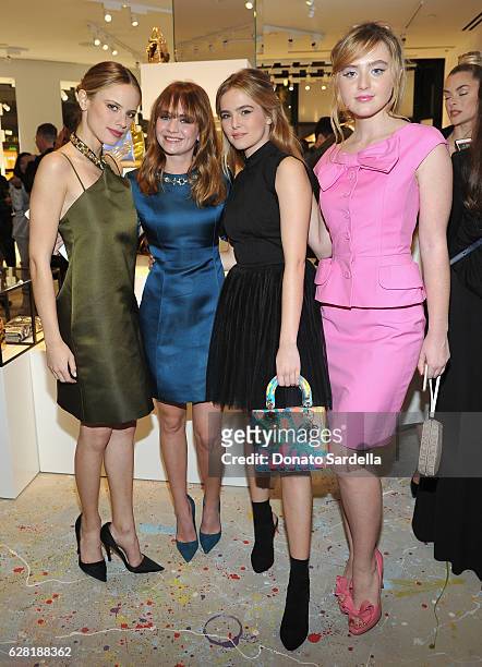 Actresses Halston Sage, Britt Robertson, Zoey Deutch and Kathryn Newton attend Dior Lady Art Los Angeles Pop-up Boutique Opening Event on December 6,...