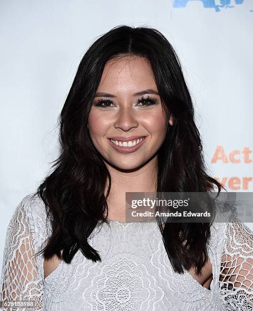 Actress Malese Jow arrives at The Actors Fund's 2016 Looking Ahead Awards at Taglyan Complex on December 6, 2016 in Los Angeles, California.