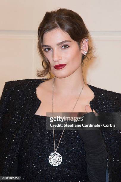 Alma Jodorowsky attends the "Chanel Collection des Metiers d'Art 2016/17 : Paris Cosmopolite" show on December 6, 2016 in Paris, France.