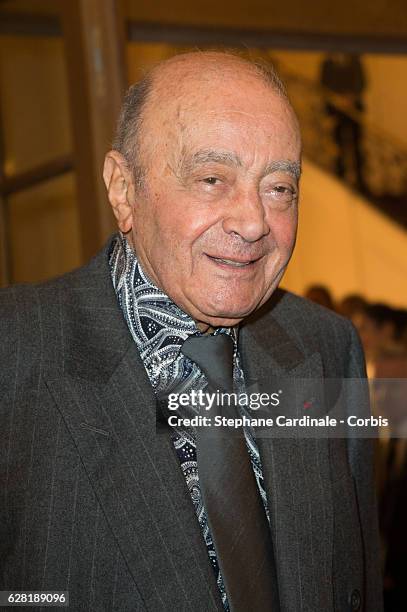 Mohamed Al-Fayed attends the "Chanel Collection des Metiers d'Art 2016/17 : Paris Cosmopolite" show on December 6, 2016 in Paris, France.