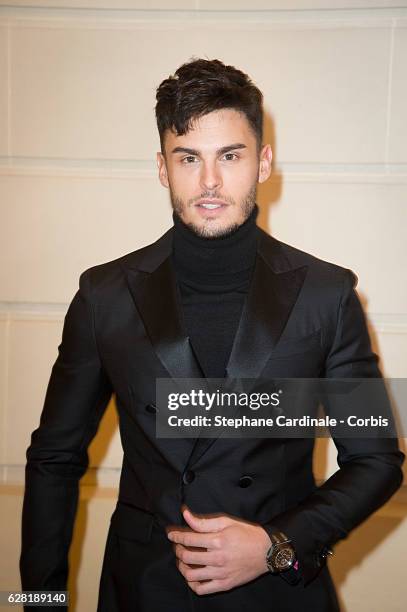 Baptiste Giabiconi attends the "Chanel Collection des Metiers d'Art 2016/17 : Paris Cosmopolite" show on December 6, 2016 in Paris, France.