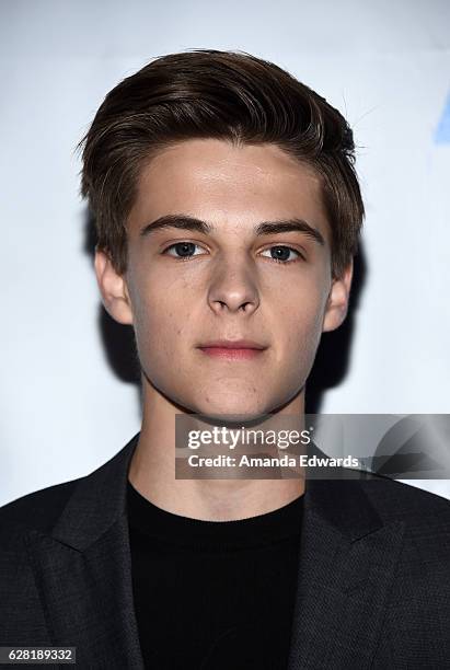 Actor Corey Fogelmanis arrives at The Actors Fund's 2016 Looking Ahead Awards at Taglyan Complex on December 6, 2016 in Los Angeles, California.