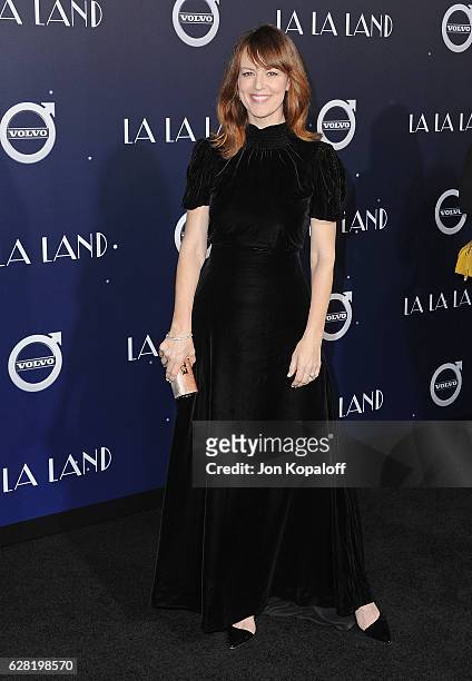 Actress Rosemarie DeWitt arrives at the Los Angeles Premiere "La La Land" at Mann Village Theatre on December 6, 2016 in Westwood, California.