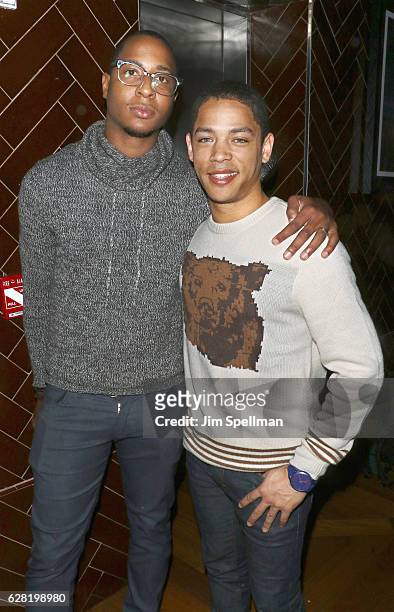 Actor Jeremy Carver and David Isaac attend the after party for the screening of "All We Had" hosted by The Cinema Society and Ruffino at Jimmy At The...