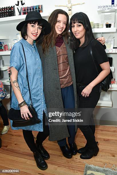 Guest, Suzy Gerstein and Jessica Ortiz attend The Studio @ Tractenberg & Co. Launch Party at Tractenberg & Co. On December 6, 2016 in New York City.