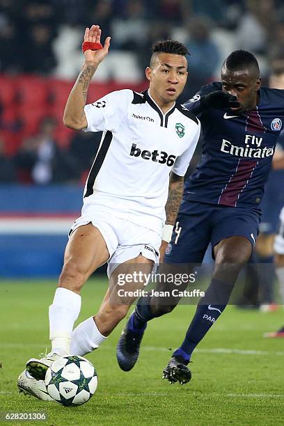 Marcelinho of Ludogorets in action during the UEFA Champions League match between Paris Saint-Germain and PFC Ludogorets Razgrad at Parc des Princes...